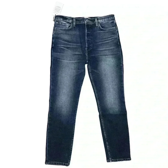 Re/Done Originals 90's High Rise Ankle Crop in Deep Sapphire, NWT - Picture 4 of 9